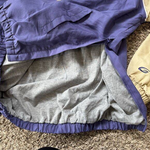 VTG 90s Washington Huskies Lined Pullover Spell Out Print Logo 58 L Purple Gold - Picture 7 of 8